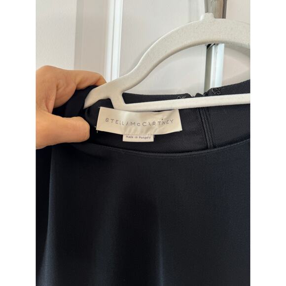 STELLA MCCARTNEY $1,995 Gisella Crepe Mini Zipper Shift Dress Black |  4-6 - Picture 9 of 13